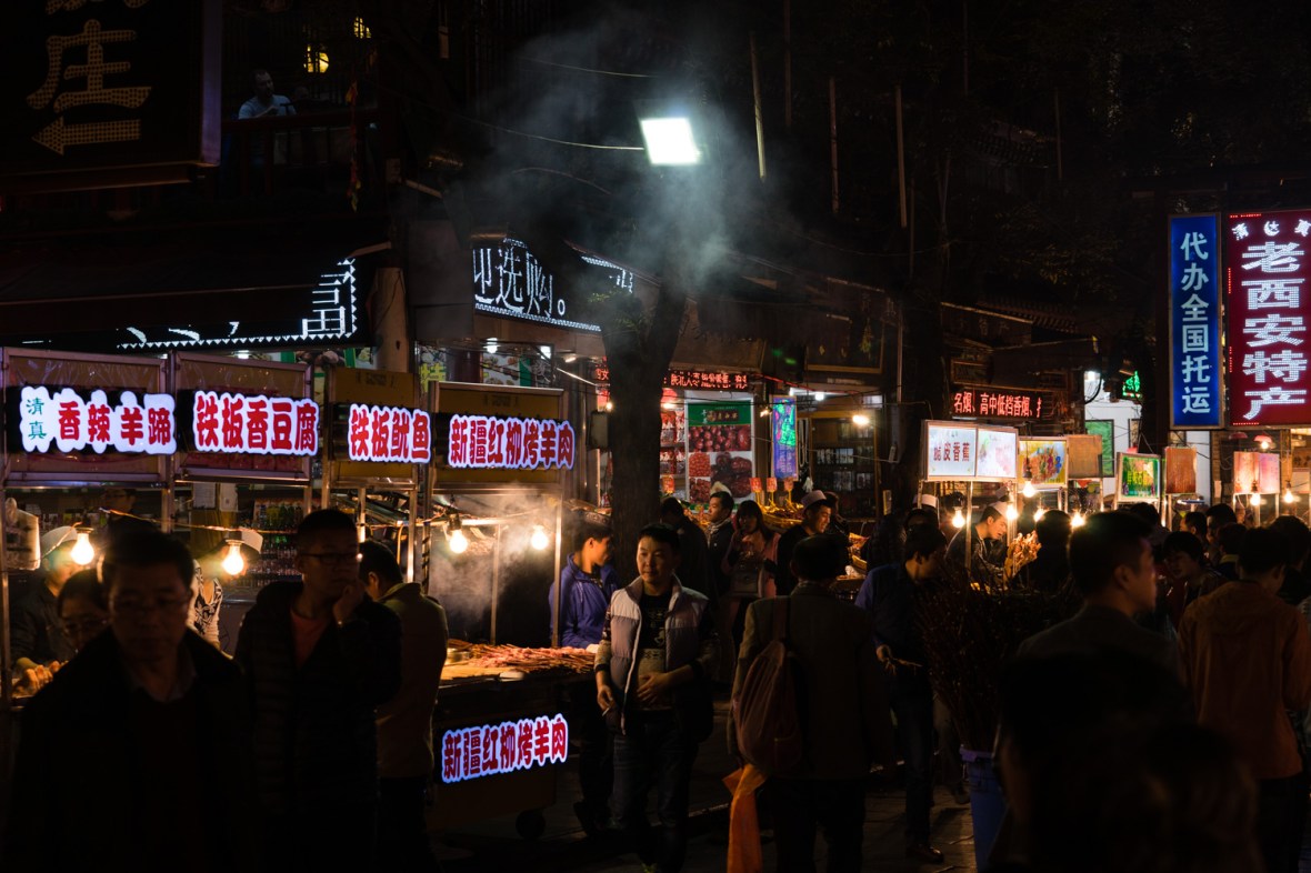 Pictures of Night Food Market in Xian China by Mary Catherine Messner