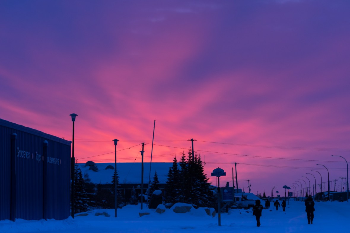 Pictures of Sunrise under Aurora Borealis Polar Lights Northern Lights in Churchill Manitoba Canada by mcmessner Mary Catherine Messner