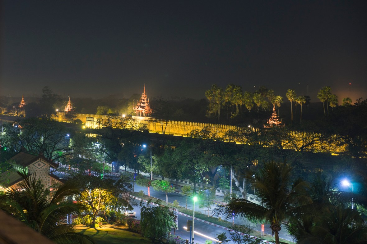 Mandalay Palace at Night