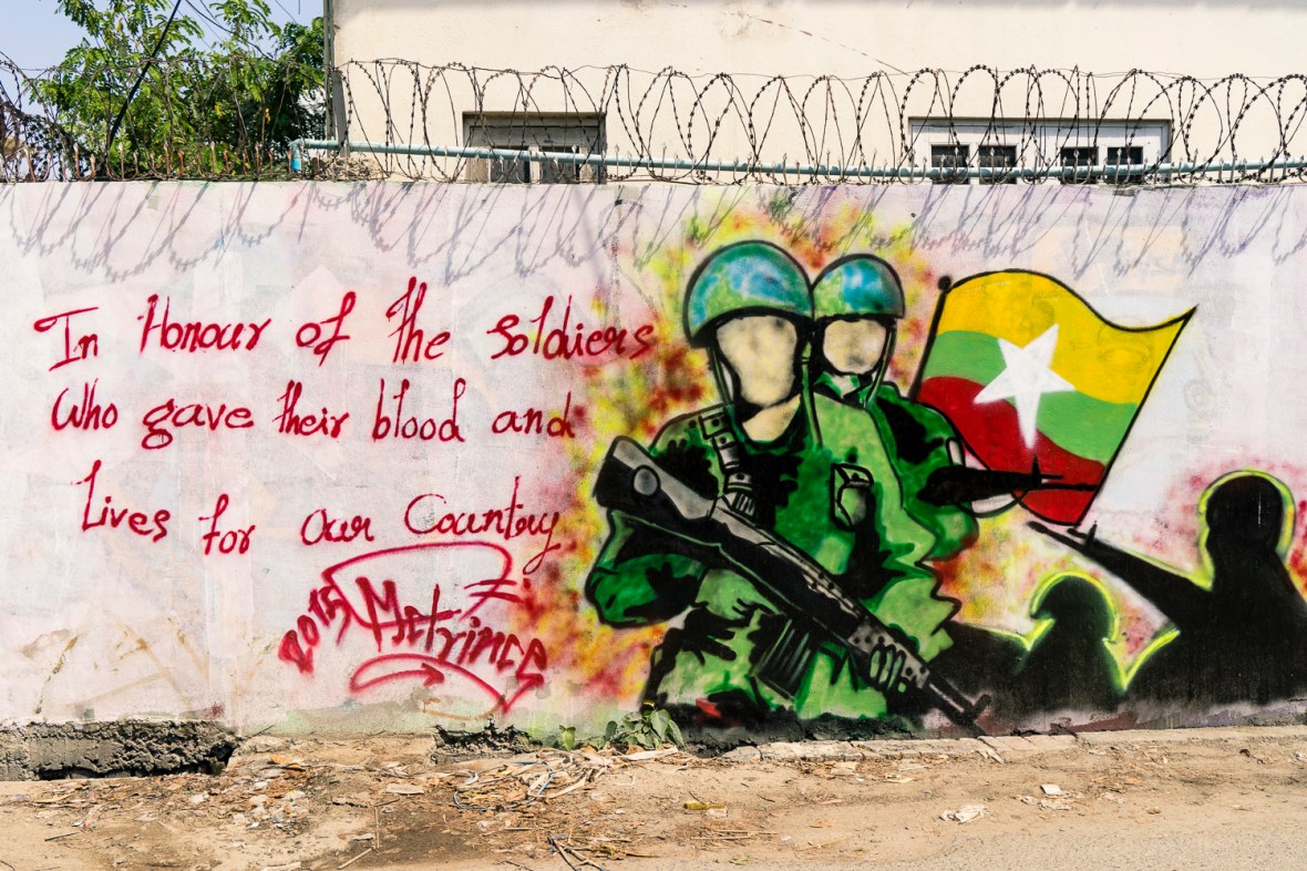 Pictures of Street Art in Mandalay Myanmar Burma with TCS World Travel Uncharted Myanmar trip by mcmessner Mary Catherine Messner