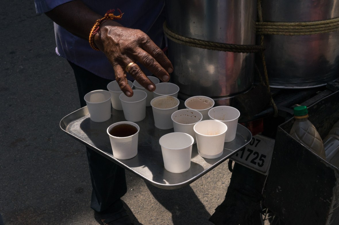 Pictures of street coffee cart in Cochin, Kerala, India by mcmessner Mary Catherine Messner
