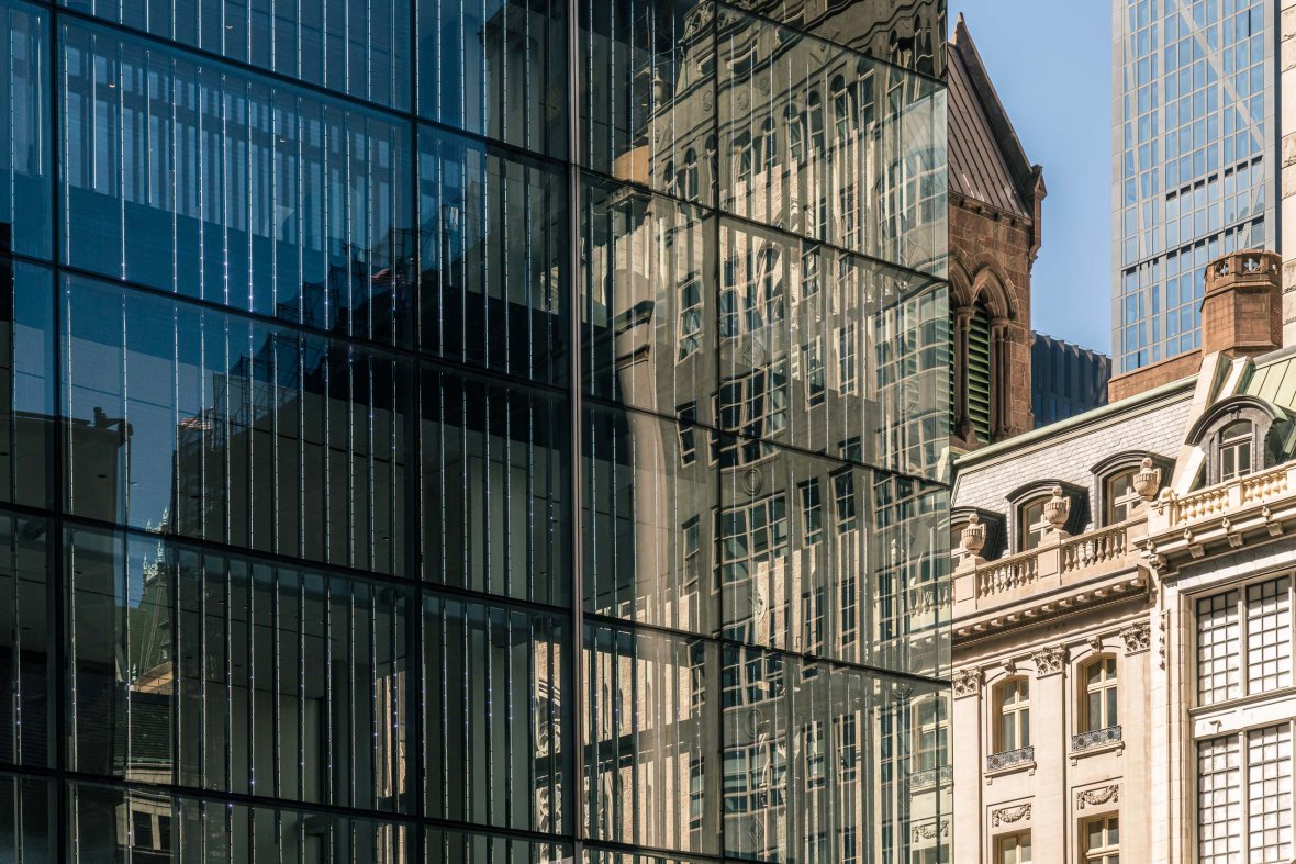 Travel and street photography of the architectural reflections found in New York City USA made by New York photographer Mary Catherine Messner (mcmessner).