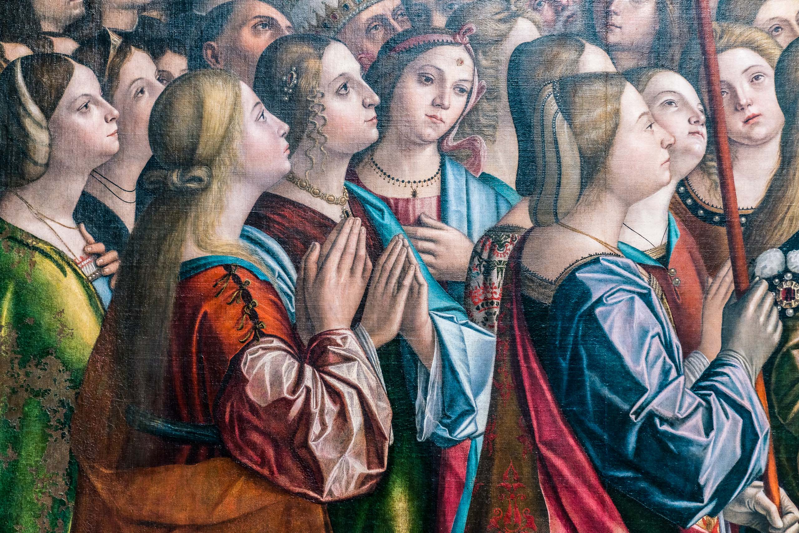 Photograph of details contained in classic Renaissance paintings located in the Gallerie dell'Accademia di Venezia in Venice Veneto Italy made by Chicago photographer Mary Catherine Messner (mcmessner).