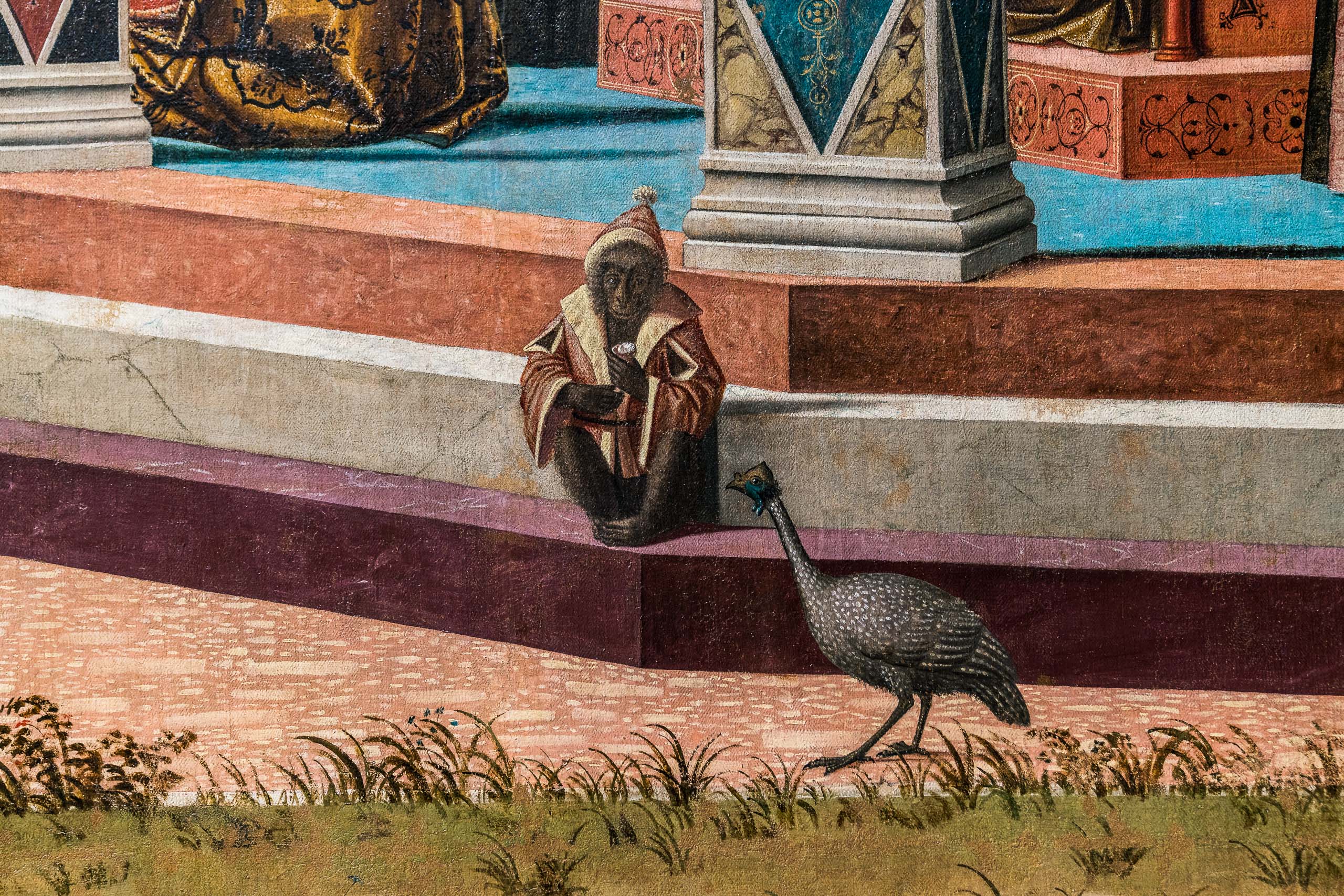 Photograph of details contained in classic Renaissance paintings located in the Gallerie dell'Accademia di Venezia in Venice Veneto Italy made by Chicago photographer Mary Catherine Messner (mcmessner).